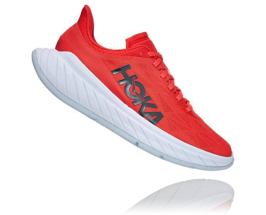 Zapatillas Running Hoka One One Hombre - Carbon X 2 - Rojas/Blancas - CNF143692